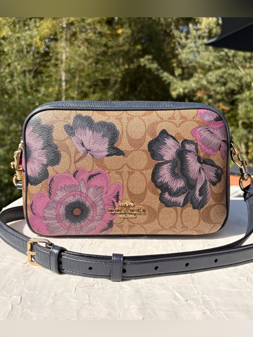COACH Jes Crossbody In Signature Canvas With Kaffe Fassett Print C2799